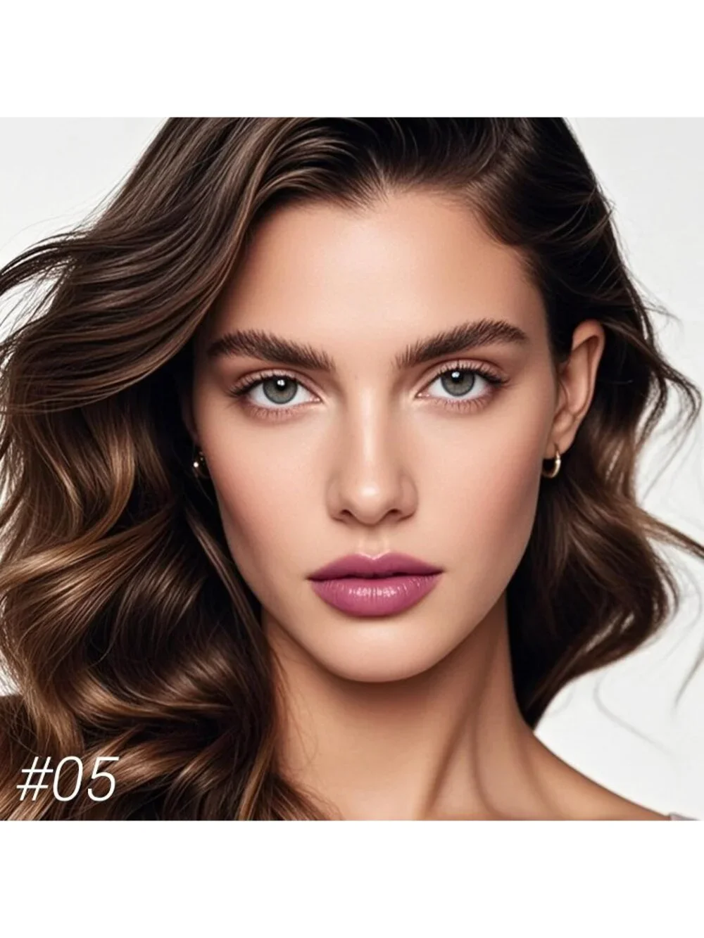 Women's 05# Mauve 24 Hour Long-lasting Rose Matte Classic Lipstick Crayon